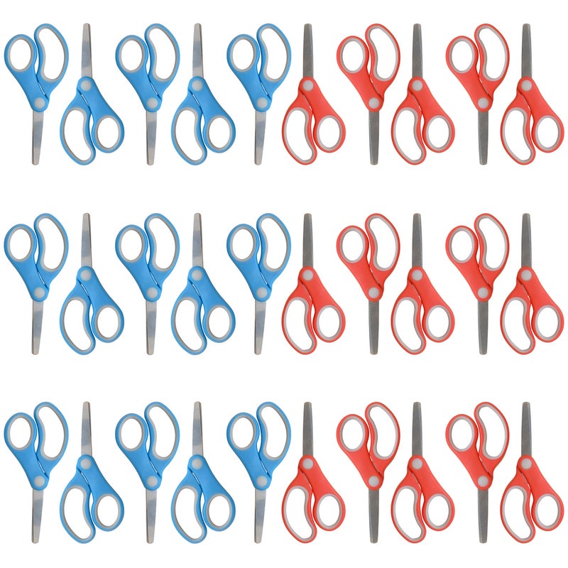 Westcott 55845 Right- and Left-Handed Scissors, Kids' Scissors, Back to School, Classroom Supplies, Ages 4-8, 5-Inch Blunt Tip, 30 Pack Assorted - Image 1